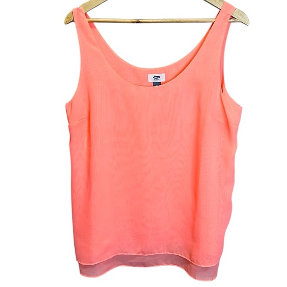Old Navy Orange Sleeveless Tank Top Women’s Size L - Picture 1 of 10